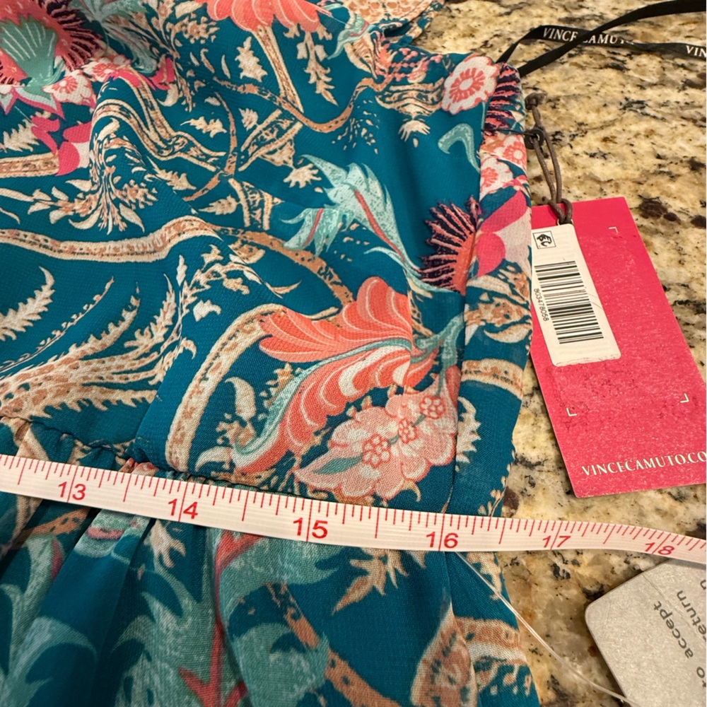 Vince Camuto floral colorful short sleeve midi dress SZ 6 - Picture 12 of 15